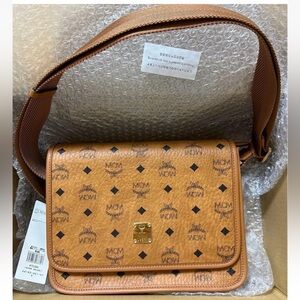 MCM Tan Messenger Bag